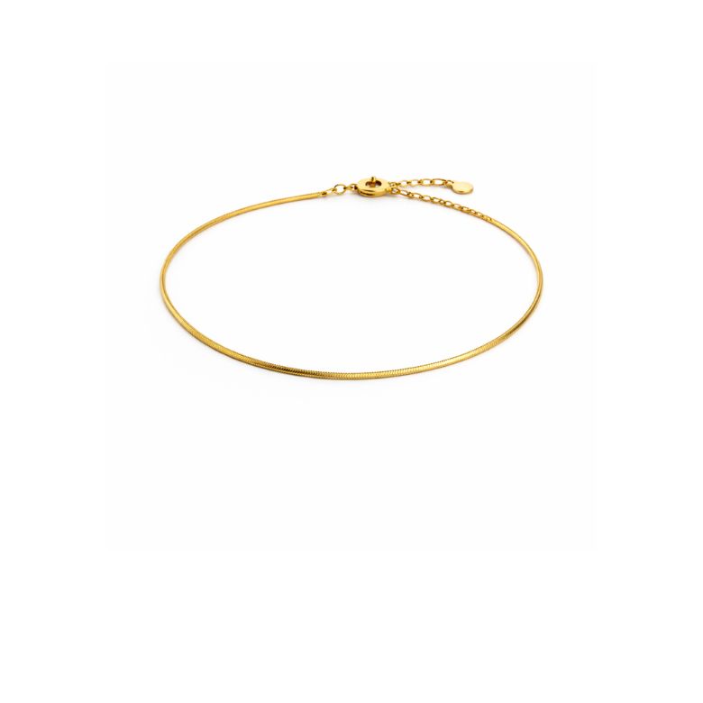 bracciale donna in acciaio dorato modello snake