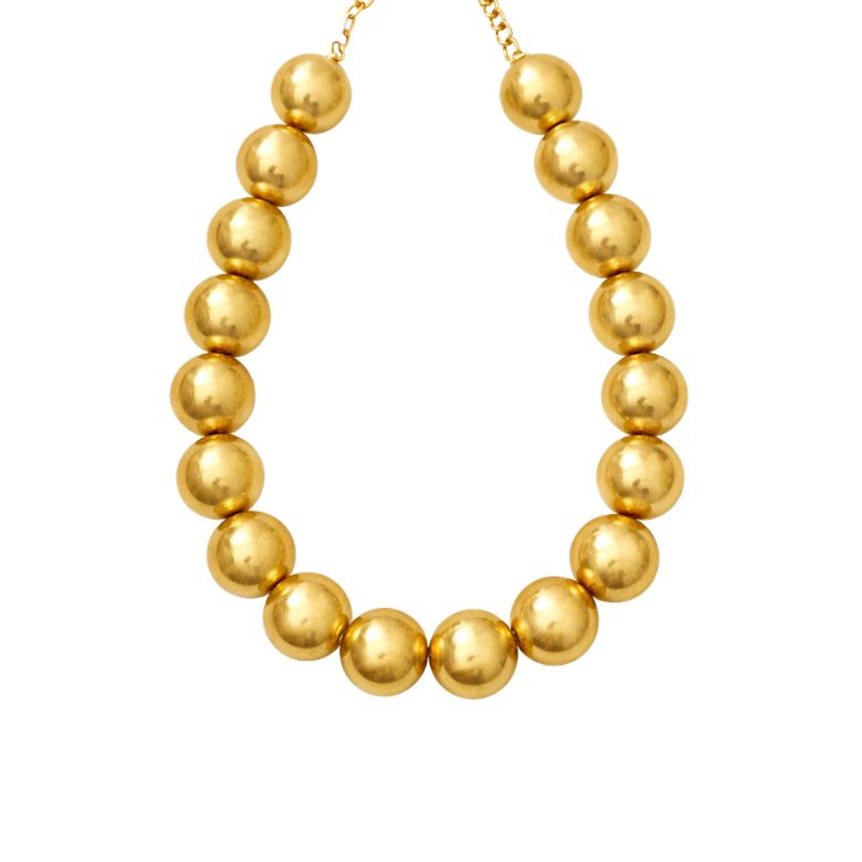 collana boule in oro satinato