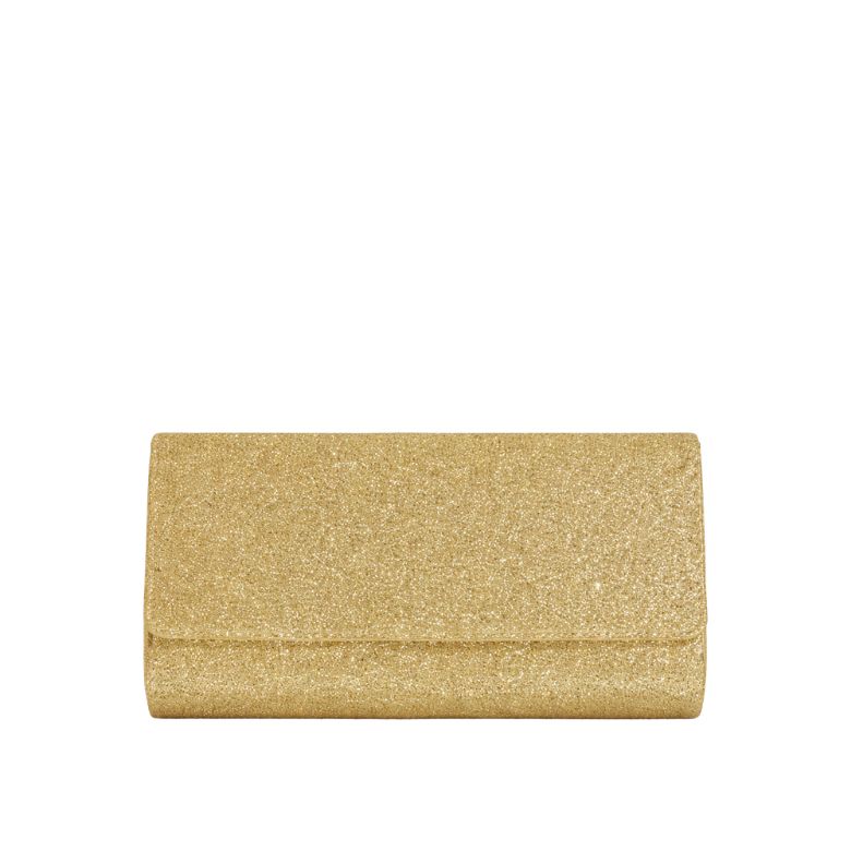 pochette oro glitterata rigida