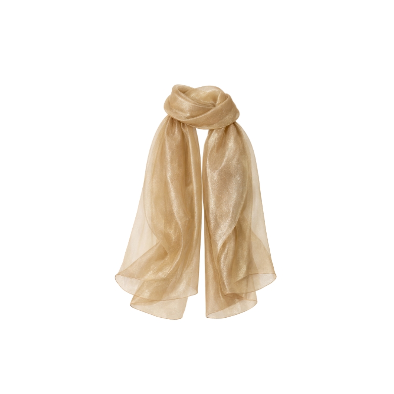 stola glitterata in colorazione beige