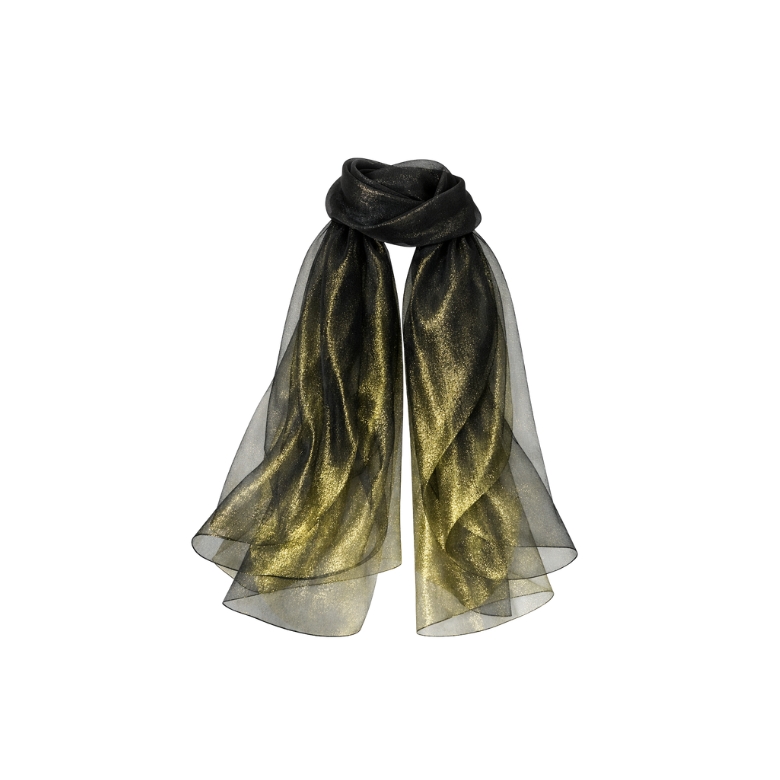 stola glitterata in colorazione oro
