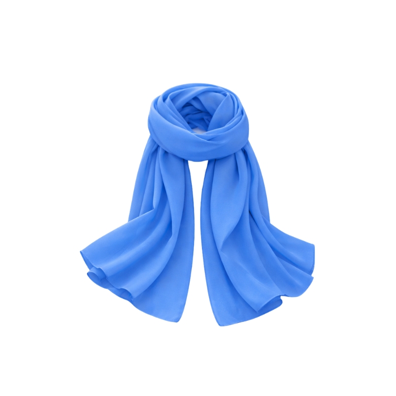 stola in materiale crepe colorazione blu elettrico