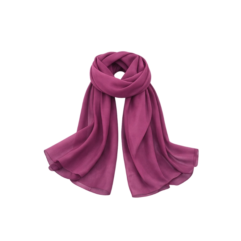 stola in materiale crepe colorazione bordeaux