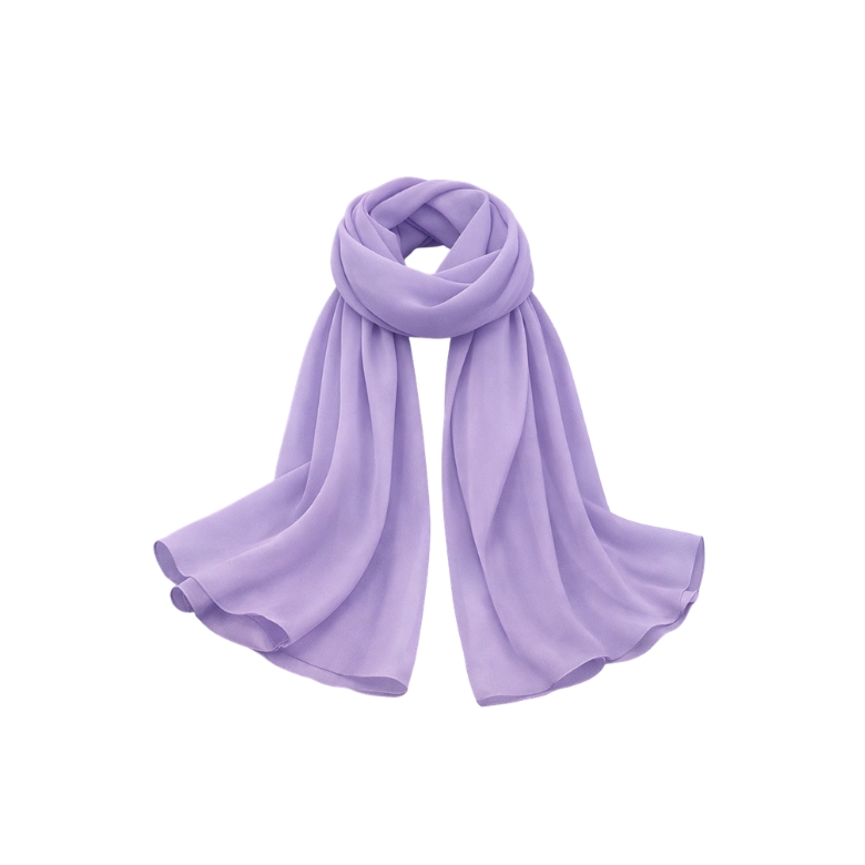 stola in materiale crepe colorazione lilla