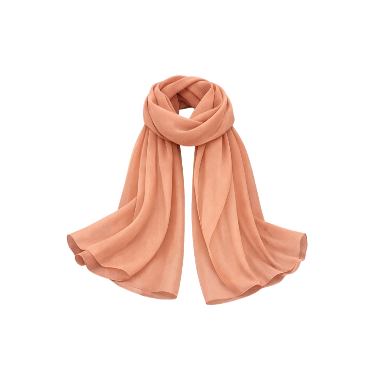stola in materiale crepe colorazione pesca