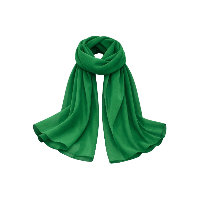 stola in materiale crepe colorazione verde
