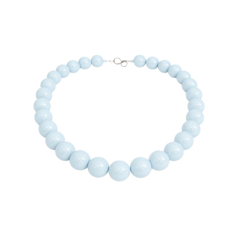 collana boule girocollo in colorazione azzurro